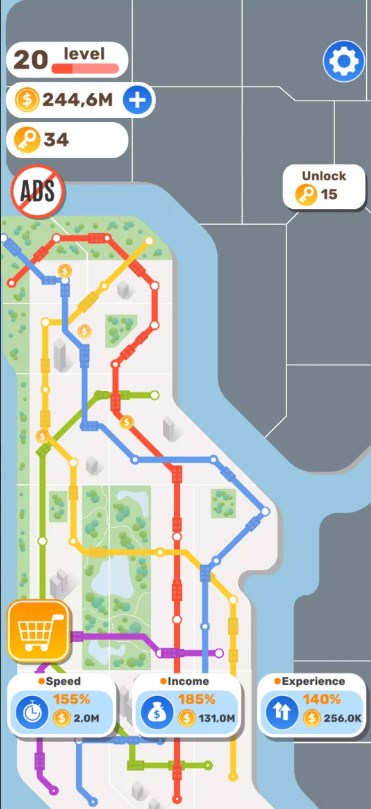 地铁连接列车控制游戏