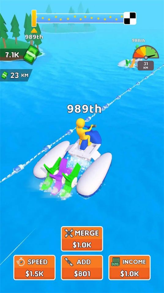 水上竞速ASMR游戏