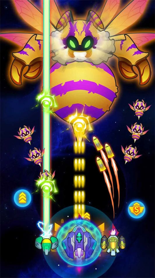 昆虫入侵者太空射手游戏