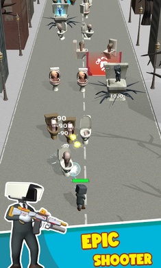 厕所怪兽奔跑射手游戏