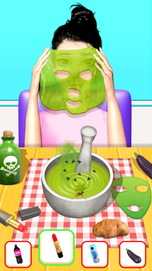DIY面膜化妆游戏