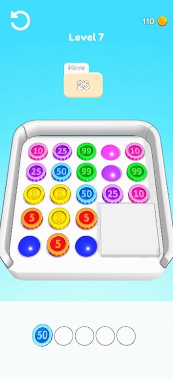 数字颜色排序游戏