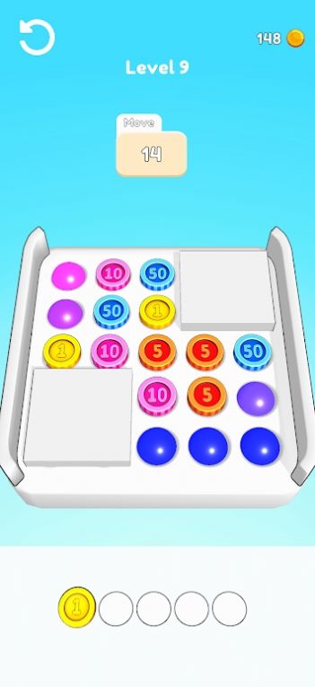 数字颜色排序游戏