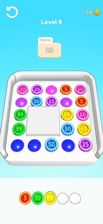 数字颜色排序游戏