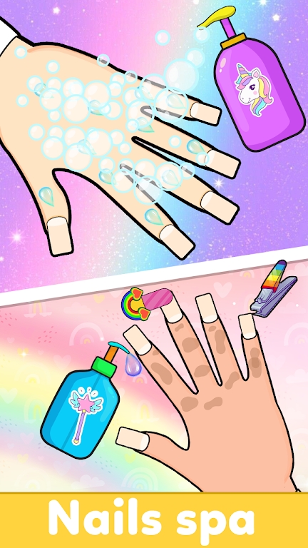 儿童美甲沙龙女孩游戏