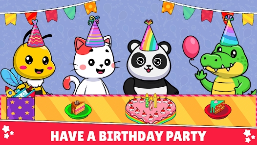 儿童蛋糕生日派对湖游戏