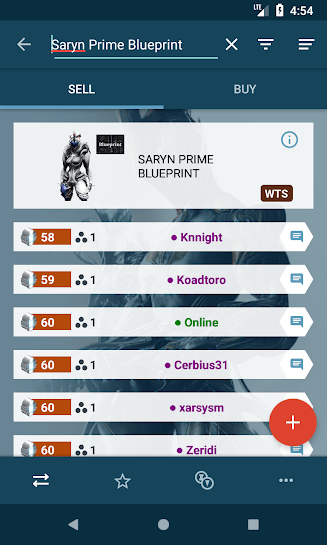 warframe market手机app