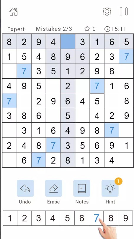 经典的每日数独游戏