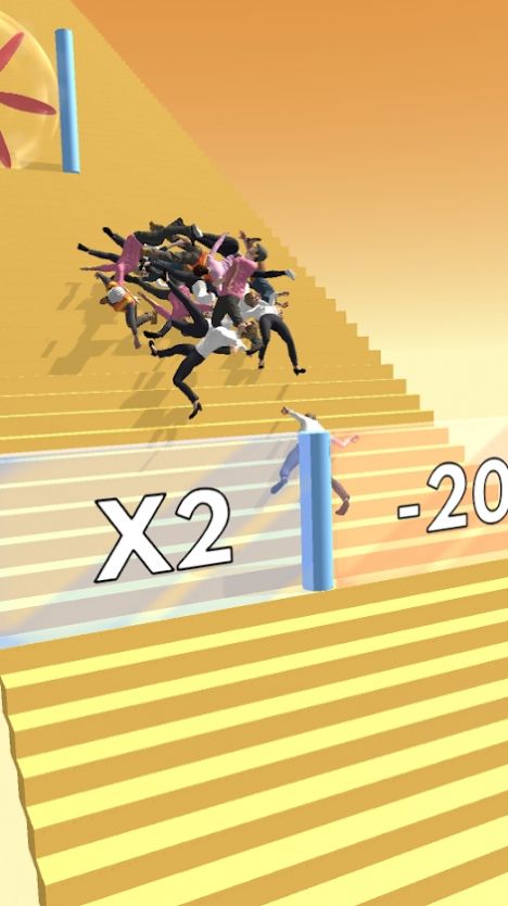 人群楼梯坠落游戏
