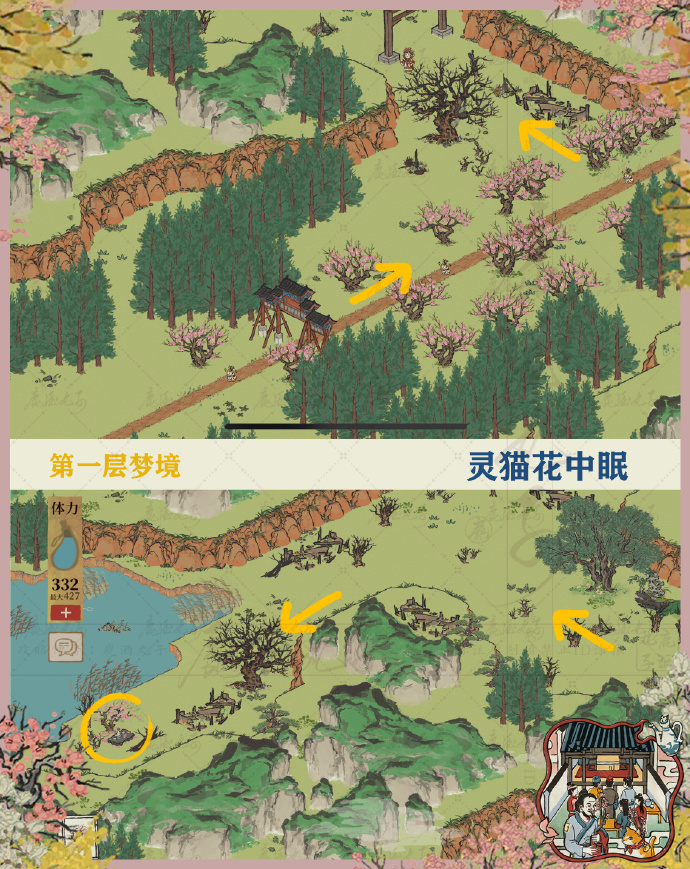 江南百景图灵猫花中眠怎么玩