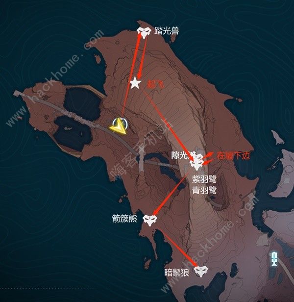 鸣潮1.1乘霄山Cost3声骸点在哪 乘霄山Cost3声骸刷取路线图分享图片2