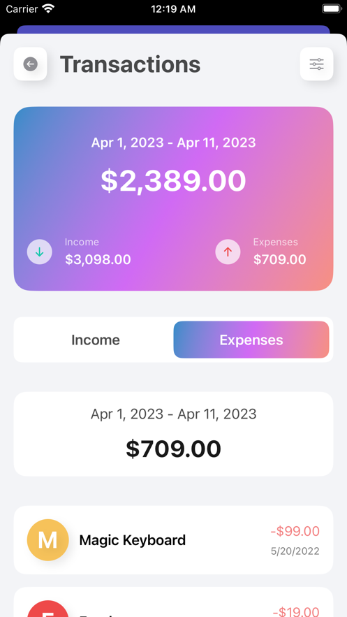 ET费用追踪器app