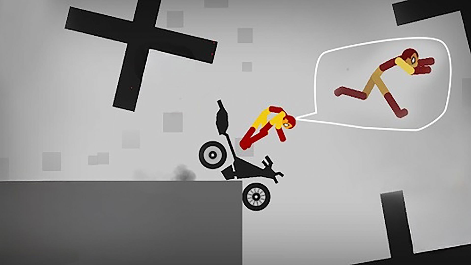 火柴人撞车模拟游戏