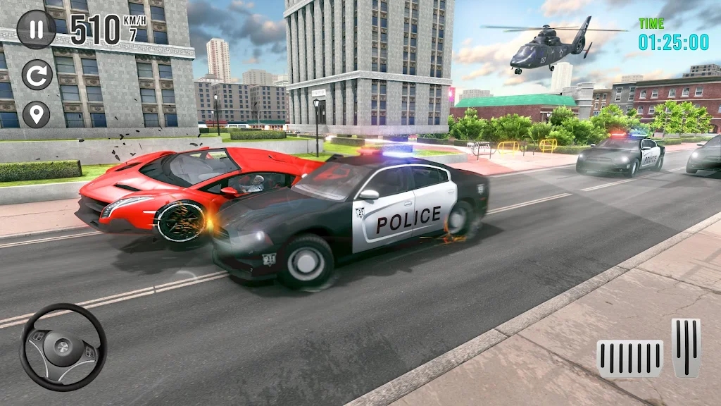 警车追逐竞速赛游戏